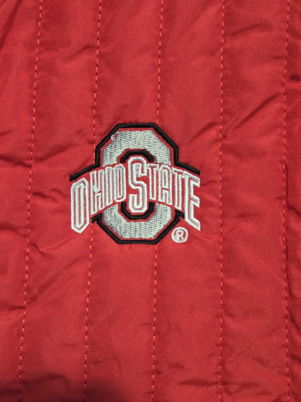 Ohio State Buckeyes Vest Womens Medium Red Quilted Full Zip G-III Sports NCAA - Picture 3 of 8